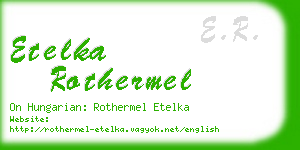 etelka rothermel business card